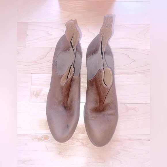 CATARINA MARTINS Leather Biscayne Lotus Fango Ankle Boots Booties - Picture 3 of 5